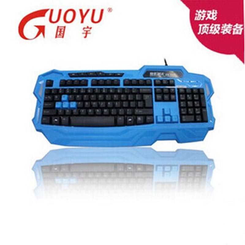 国宇魅影屠夫SK-719键盘 背光游戏键盘 红光USB电脑键盘
